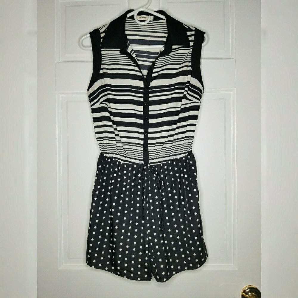 Black and white Romper